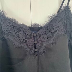 Abercrombie & Fitch Black Lace Detail Tank Top